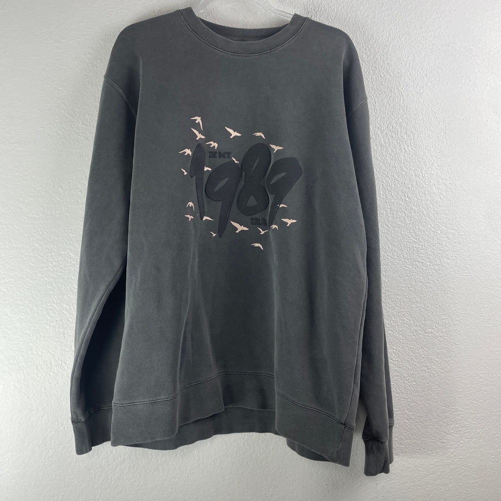 In My 1989 Era Graphic Sweatshirt Faded Charcoal Large Taylor Swift